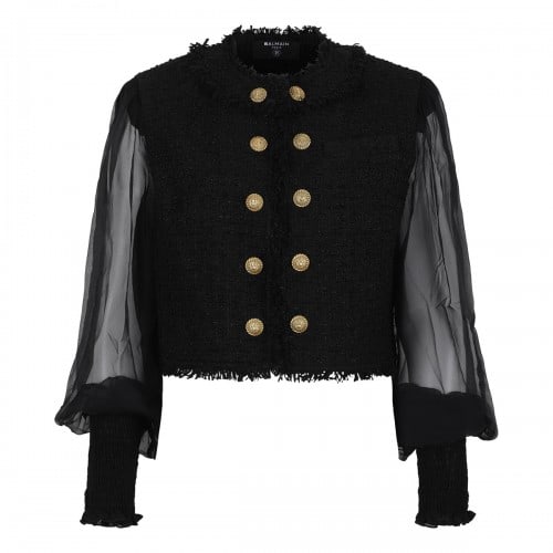 Balmain Tweed and muslin jacket