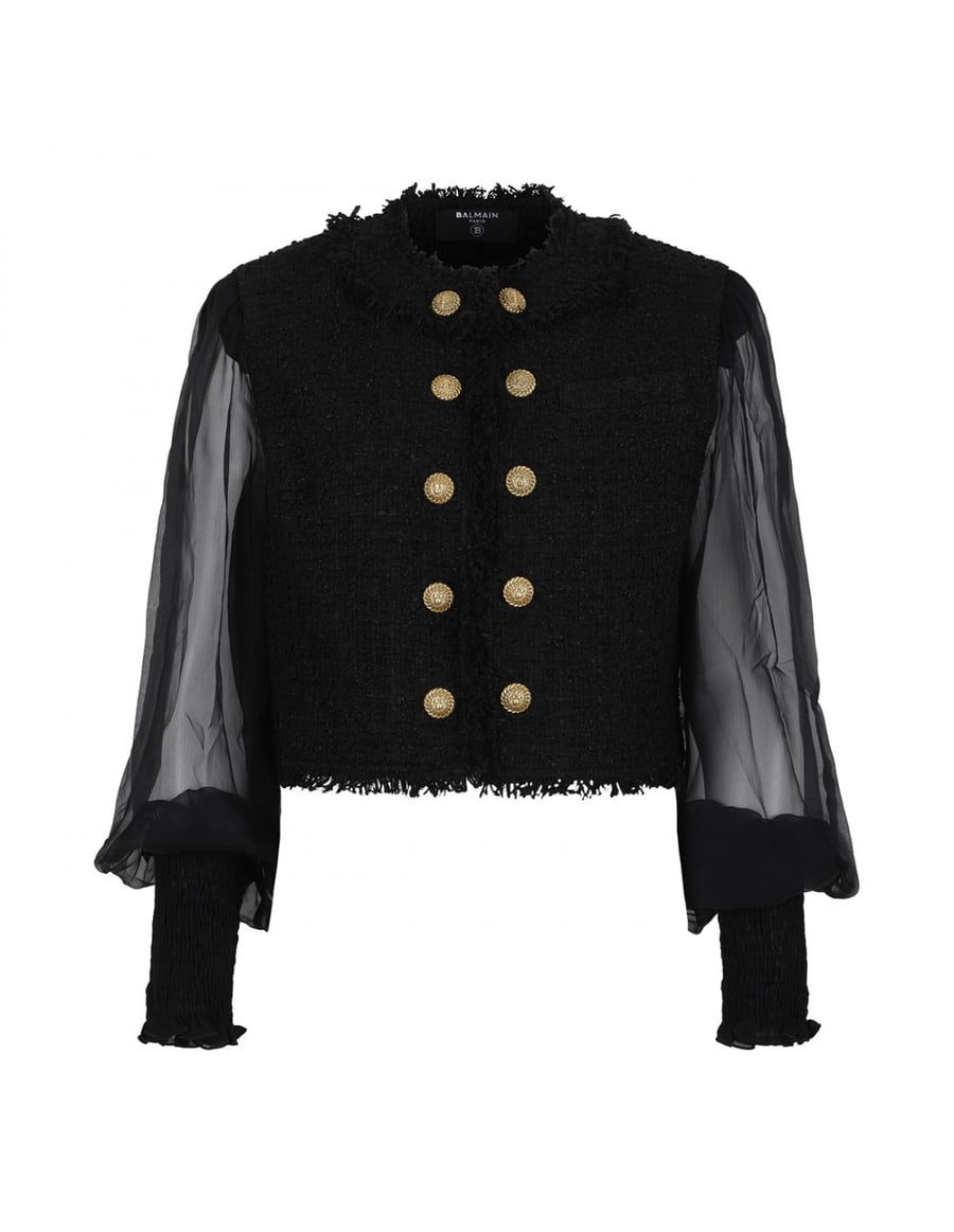 Balmain Tweed and muslin jacket, view 2