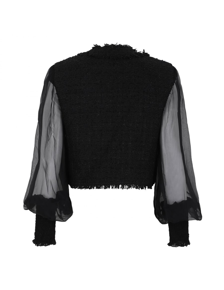 Balmain Tweed and muslin jacket, view 3