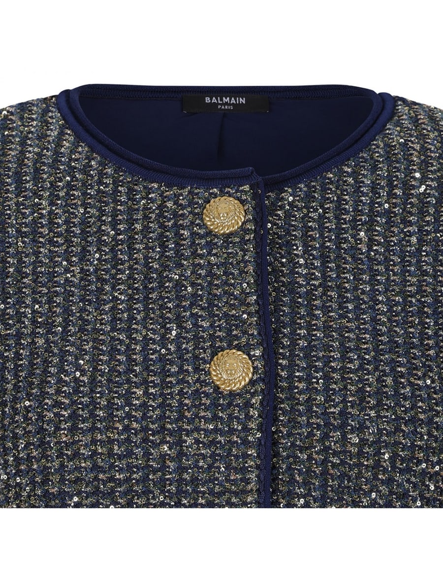 Balmain Glittered tweed cardigan, view 4