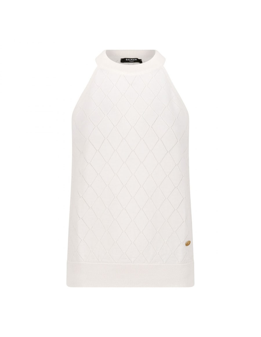 Balmain Sleeveless knit top, view 2