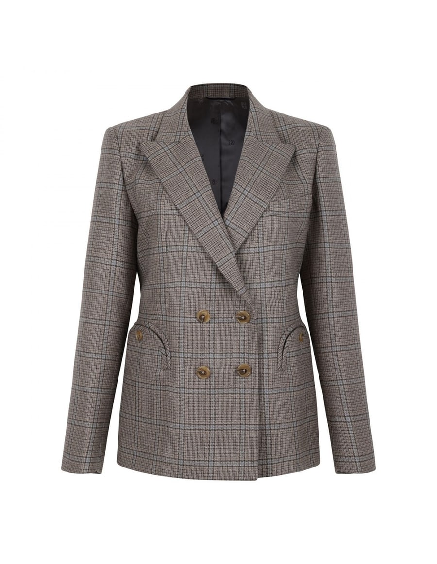 BLAZE' Charmer beige check blazer, view 2