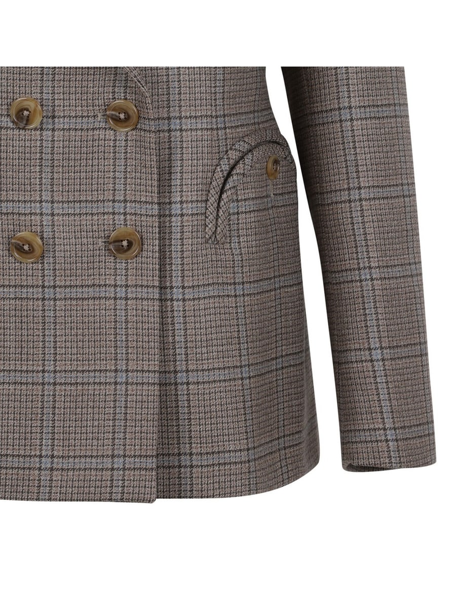 BLAZE' Charmer beige check blazer, view 5