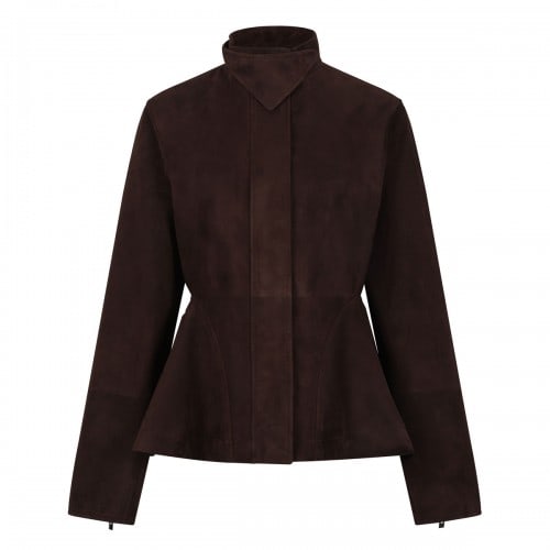 Alaïa Peplum suede jacket