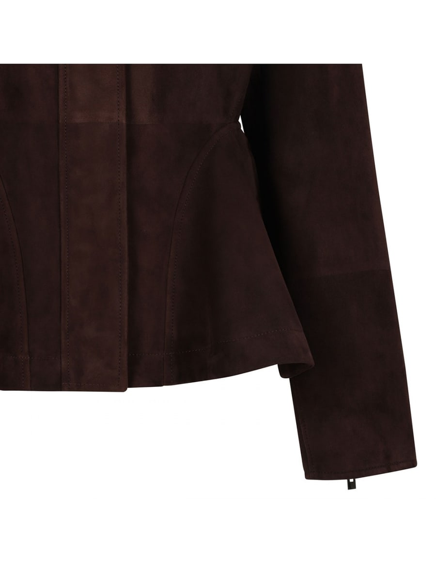 Alaïa Peplum suede jacket, view 5