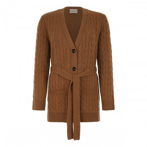 Valentino Garavani Cable-knit cashmere cardigan