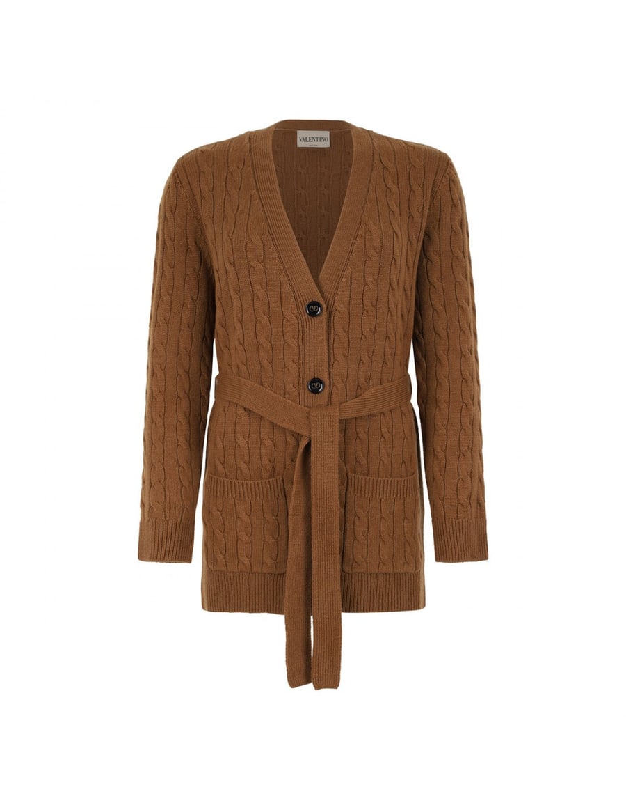 Valentino Garavani Cable-knit cashmere cardigan, view 2