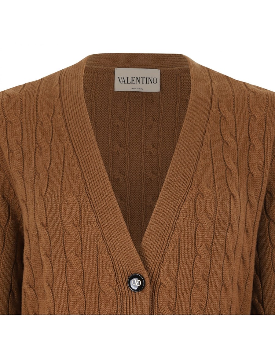 Valentino Garavani Cable-knit cashmere cardigan, view 4