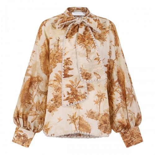 Zimmermann Indra tie neck blouse