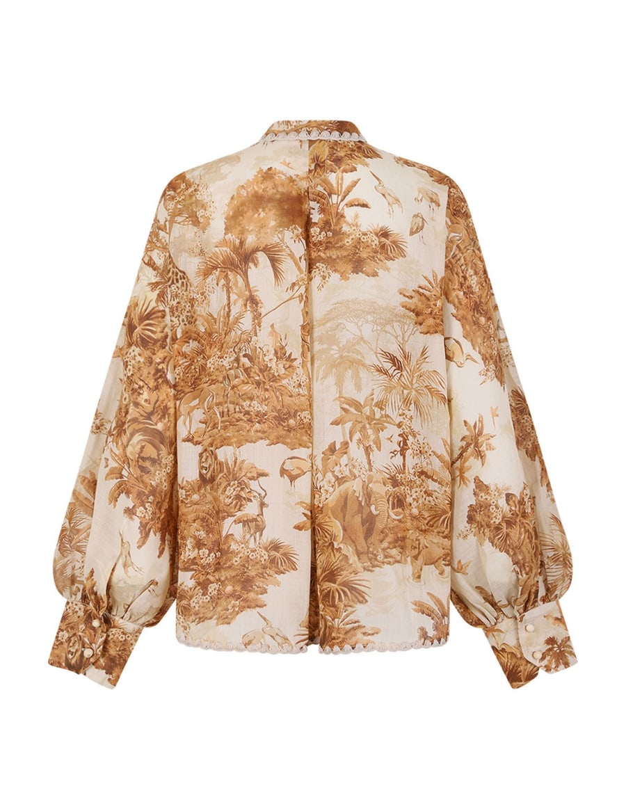 Zimmermann Indra tie neck blouse, view 3