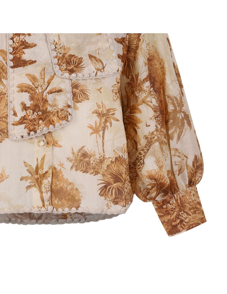 Zimmermann Indra tie neck blouse, view 5
