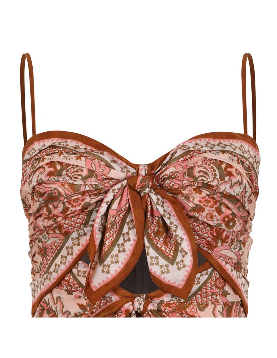 Zimmermann Aster scarf midi dress, view 4
