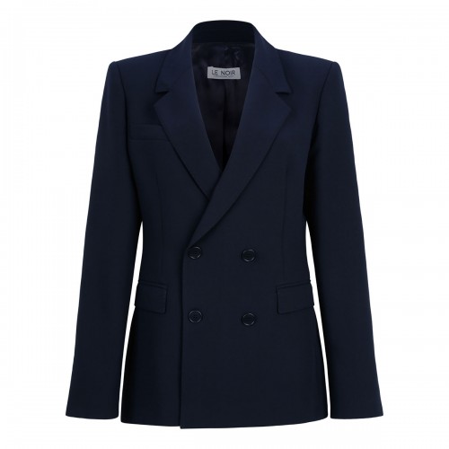 LE NOIR Navy blue double-breasted blazer