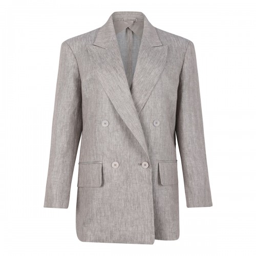 Max Mara Olimpia chevron linen jacket