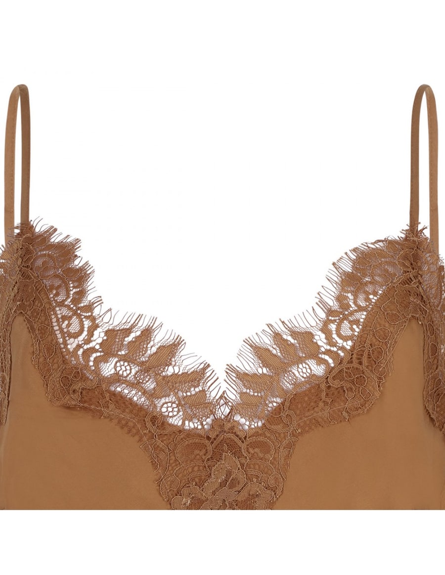 GOLD HAWK Coco Lace silk camisole, view 4