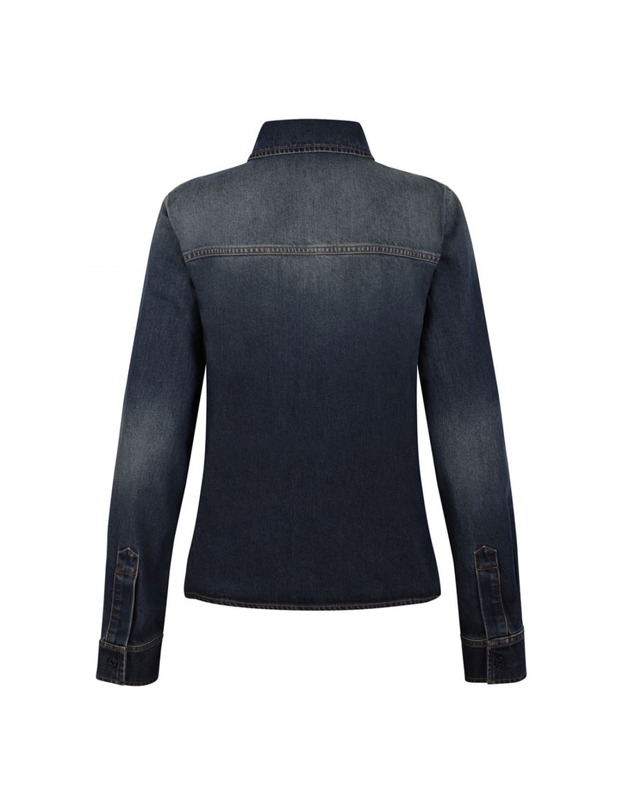 Gucci Gucci crest embroidery denim shirt, view 3