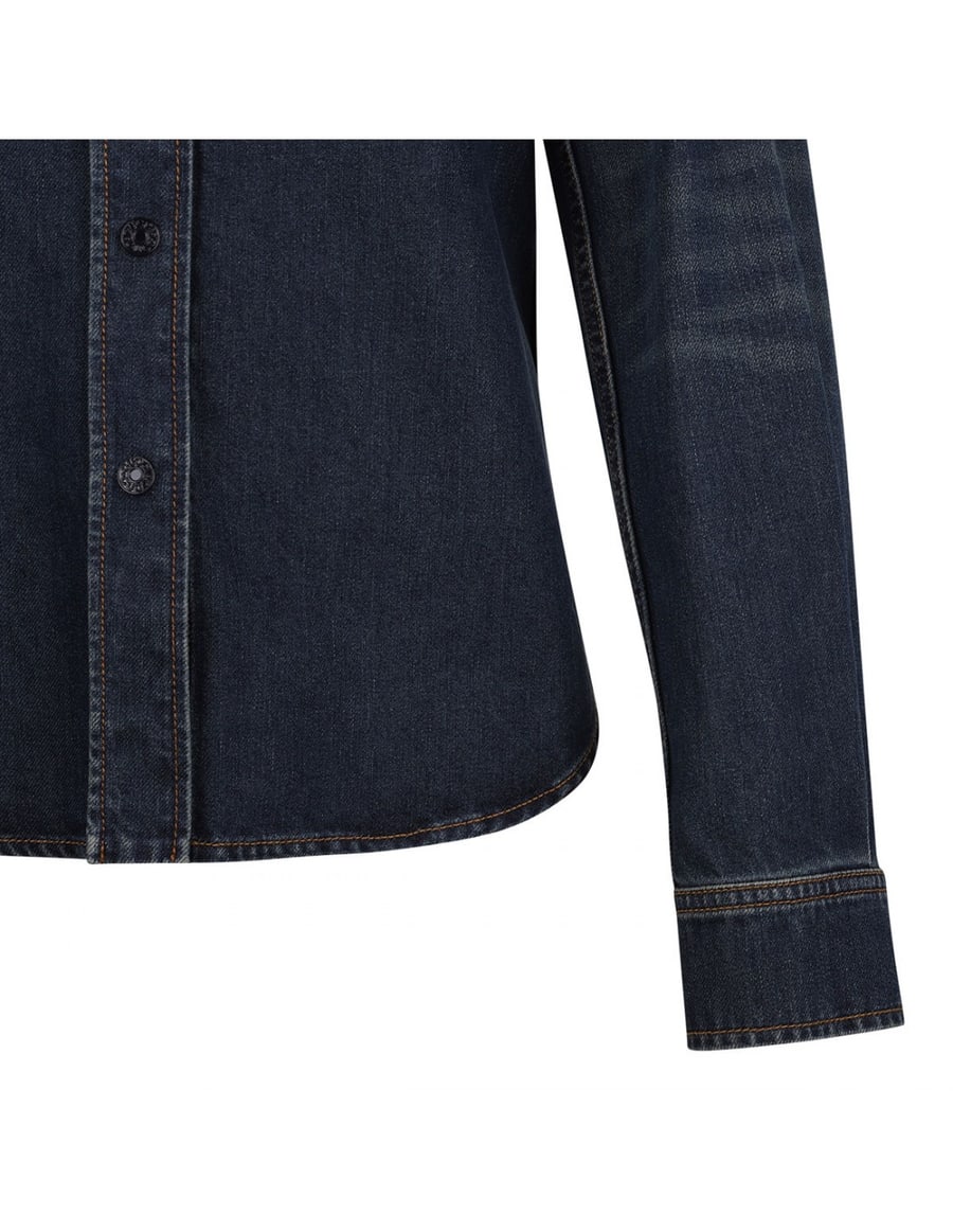 Gucci Gucci crest embroidery denim shirt, view 5