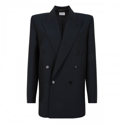Saint Laurent Double-breasted wool blend jacket