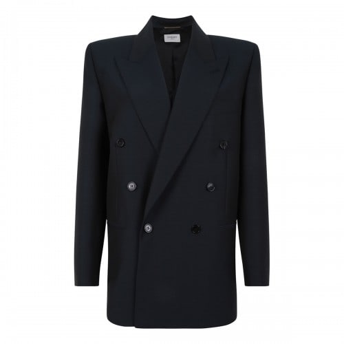 Saint Laurent Double-breasted wool blend jacket