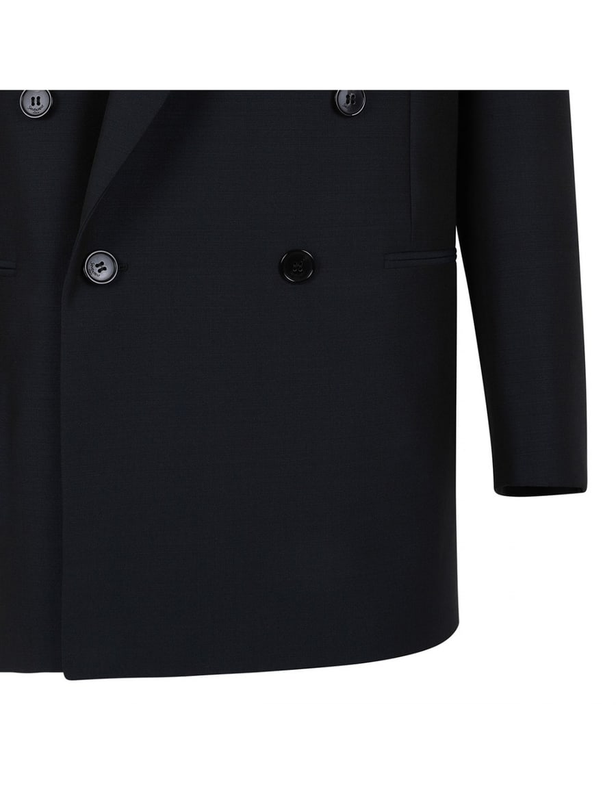 Saint Laurent Double-breasted wool blend jacket, view 5