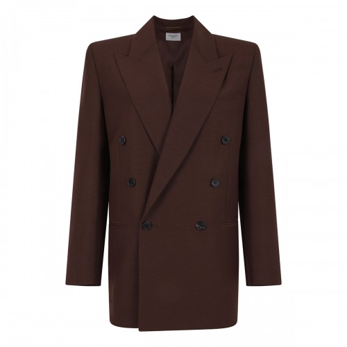 Saint Laurent Double-breasted wool blend jacket