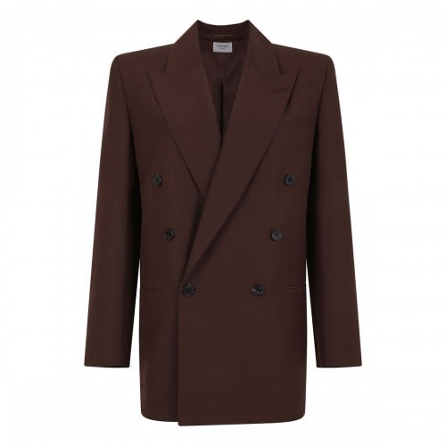 Saint Laurent Double-breasted wool blend jacket