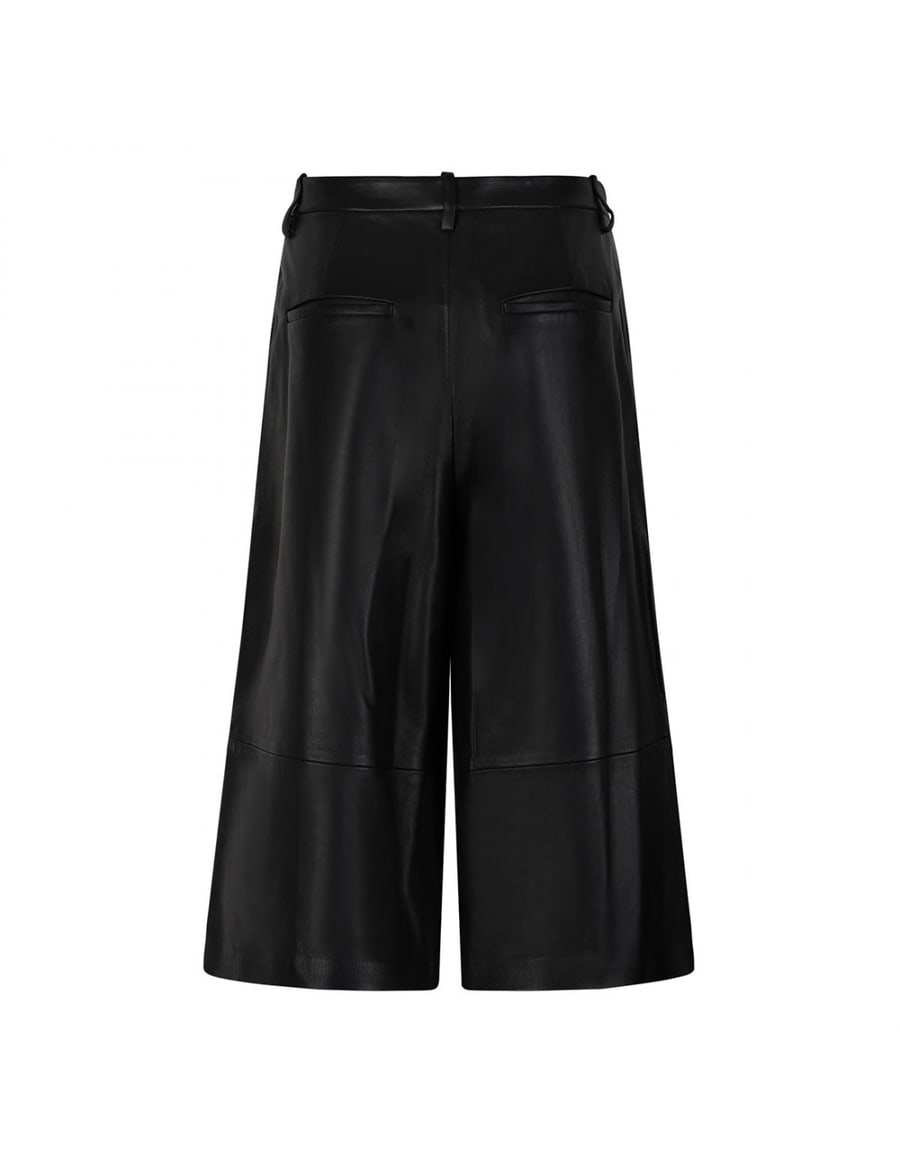 VINCE Leather bermuda shorts, view 3