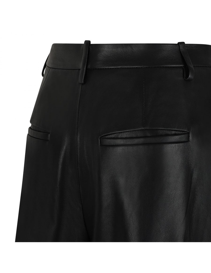 VINCE Leather bermuda shorts, view 5
