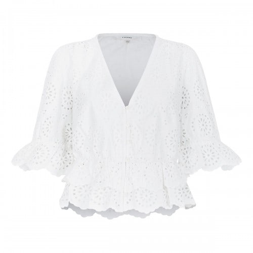 FRAME The Solstice Eyelet blouse