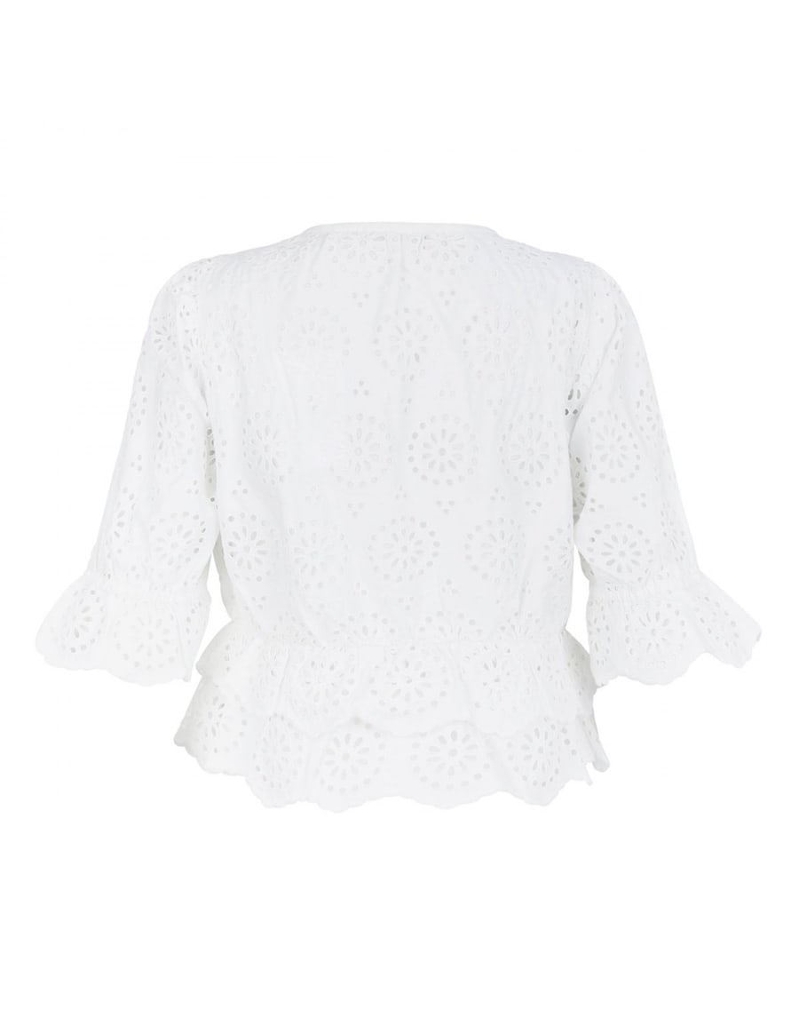 FRAME The Solstice Eyelet blouse, view 3