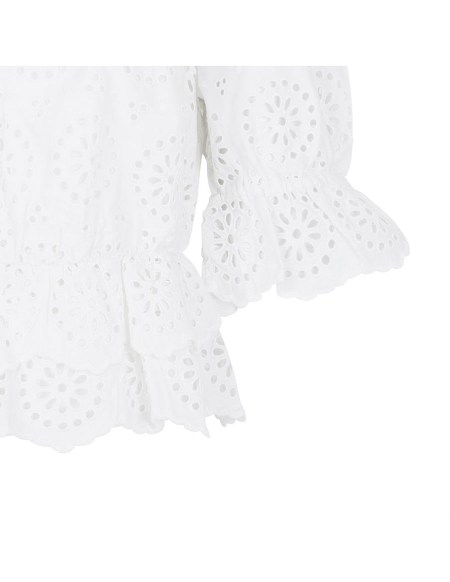 FRAME The Solstice Eyelet blouse, view 5