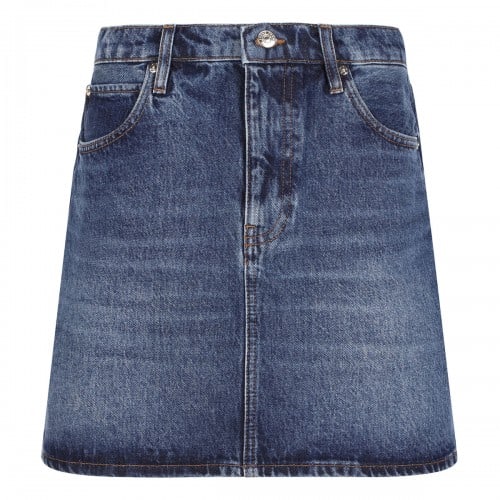 FRAME The High denim mini skirt