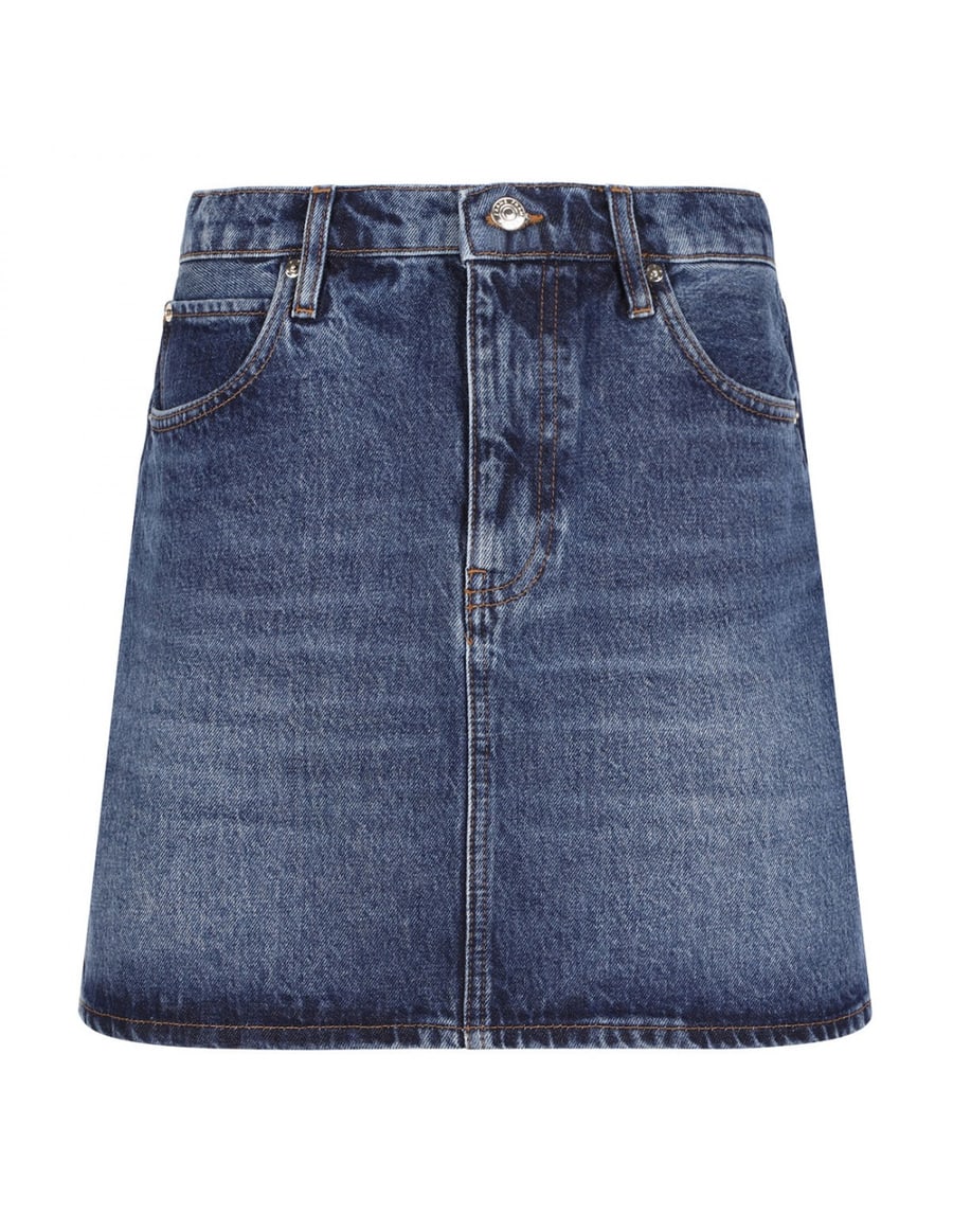 FRAME The High denim mini skirt, view 2