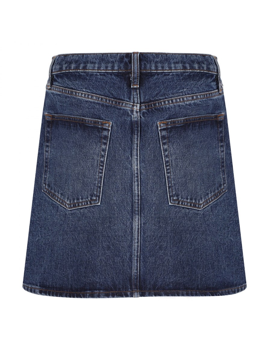 FRAME The High denim mini skirt, view 4