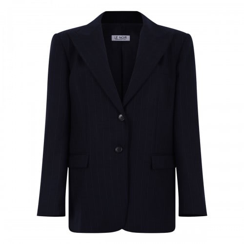 LE NOIR Pinstriped navy blazer
