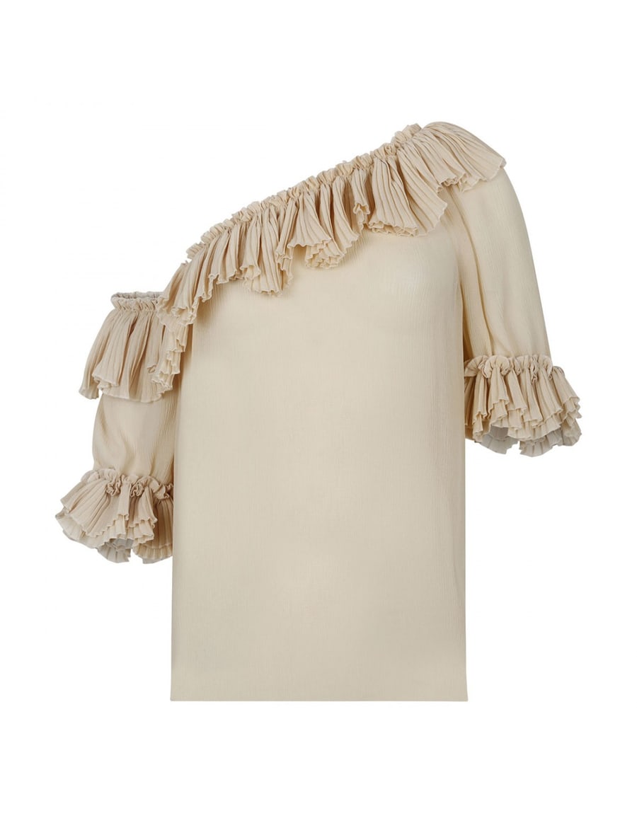 Saint Laurent Ruched silk top, view 2
