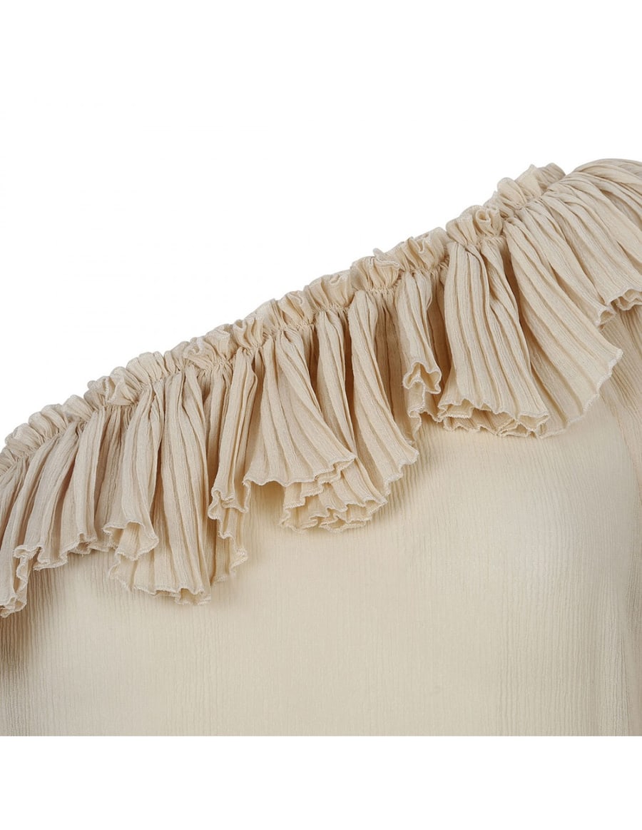 Saint Laurent Ruched silk top, view 4