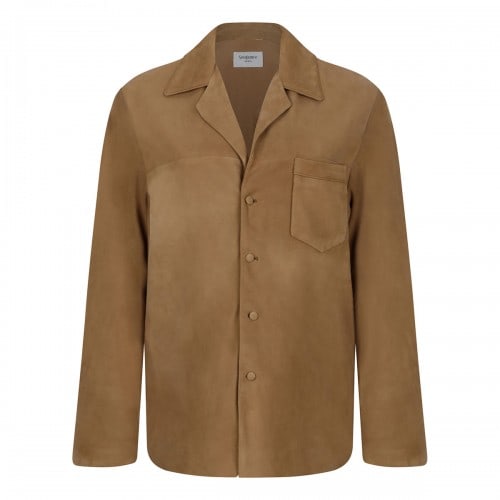 Saint Laurent Suede pajama-style jacket