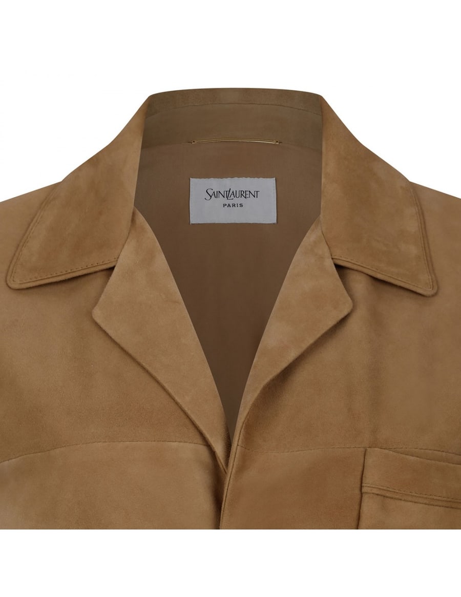 Saint Laurent Suede pajama-style jacket, view 4