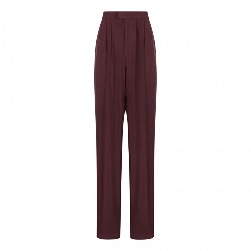 Saint Laurent Aubergine hue silk pants