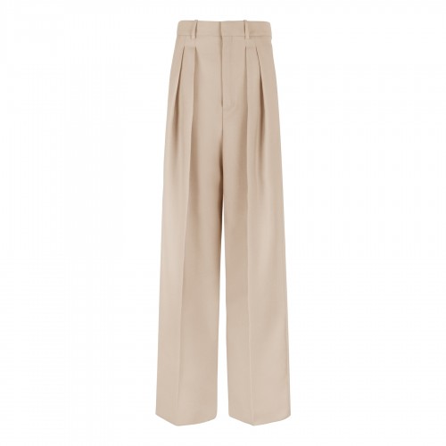 Saint Laurent Beige wool and silk blend pants