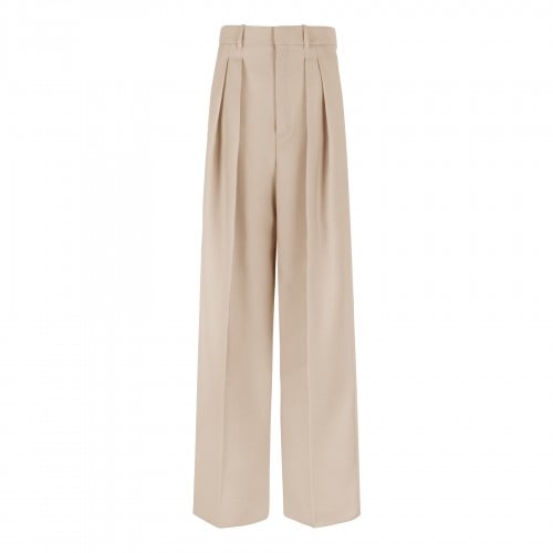 Saint Laurent Beige wool and silk blend pants