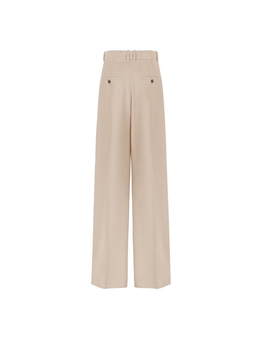 Saint Laurent Beige wool and silk blend pants, view 3