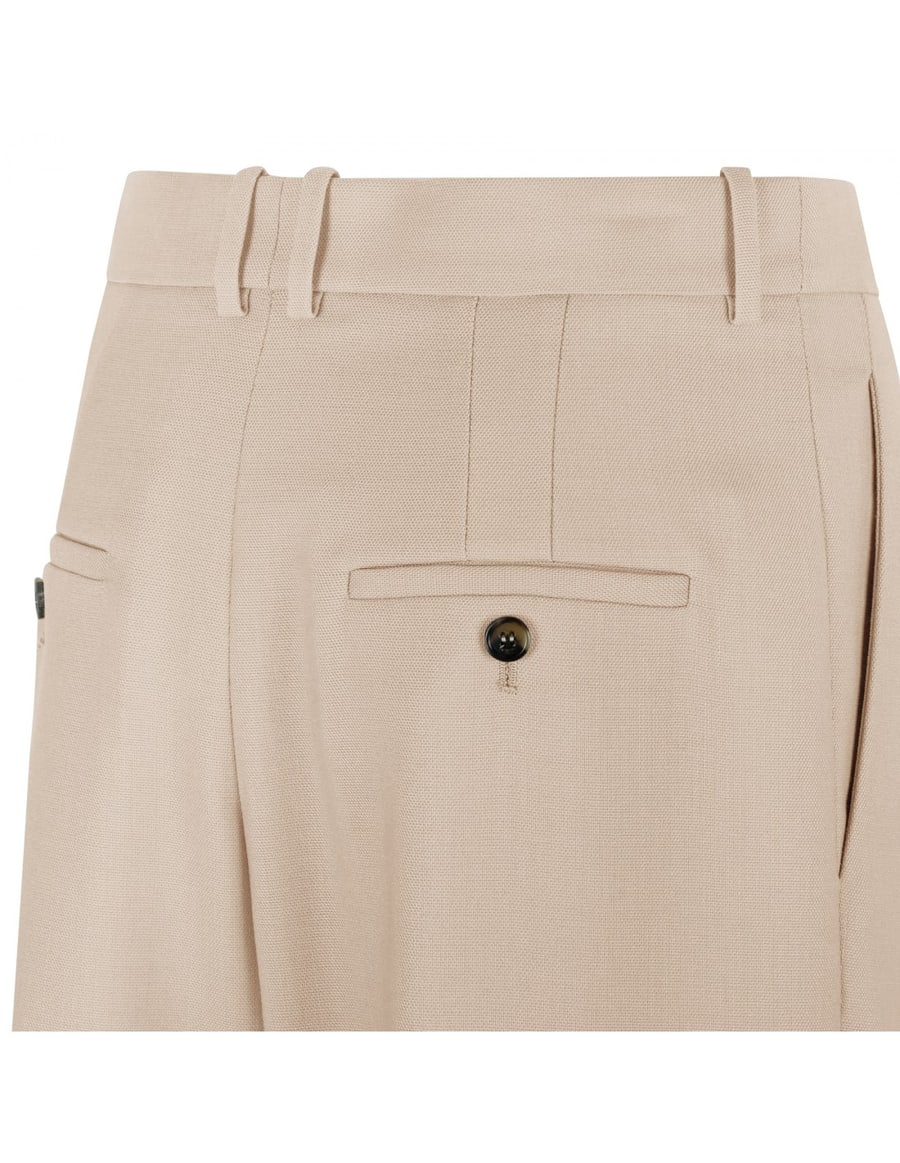 Saint Laurent Beige wool and silk blend pants, view 5