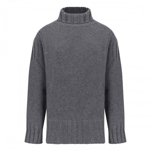 Jil Sander Gray virgin wool sweater