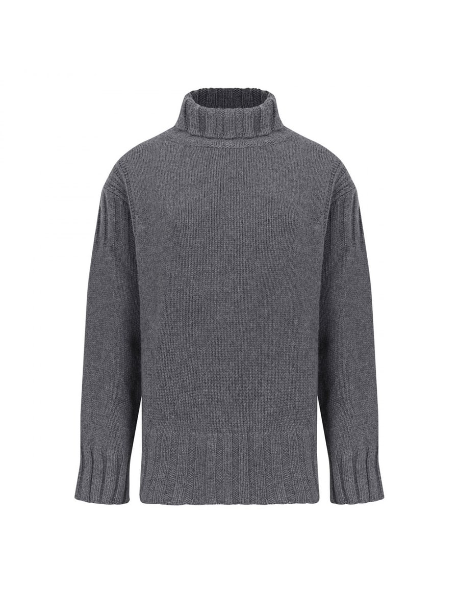Jil Sander Gray virgin wool sweater, view 2