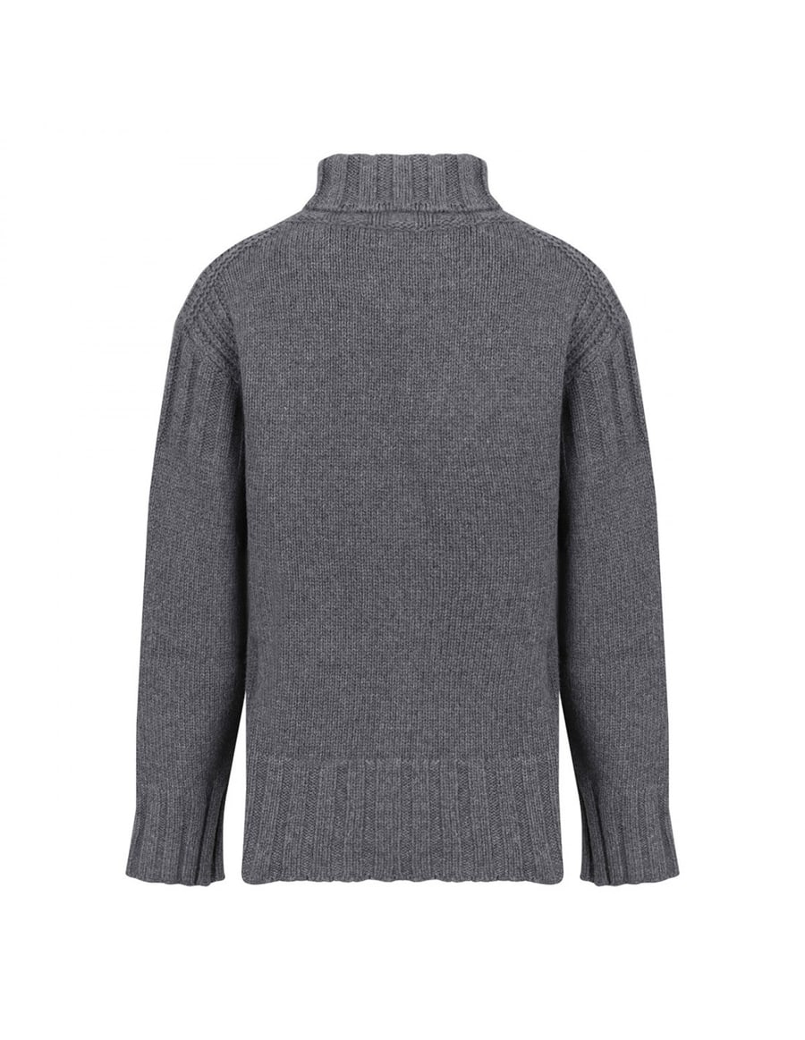 Jil Sander Gray virgin wool sweater, view 3