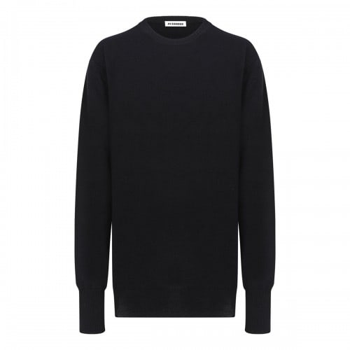 Jil Sander Black virgin wool sweater