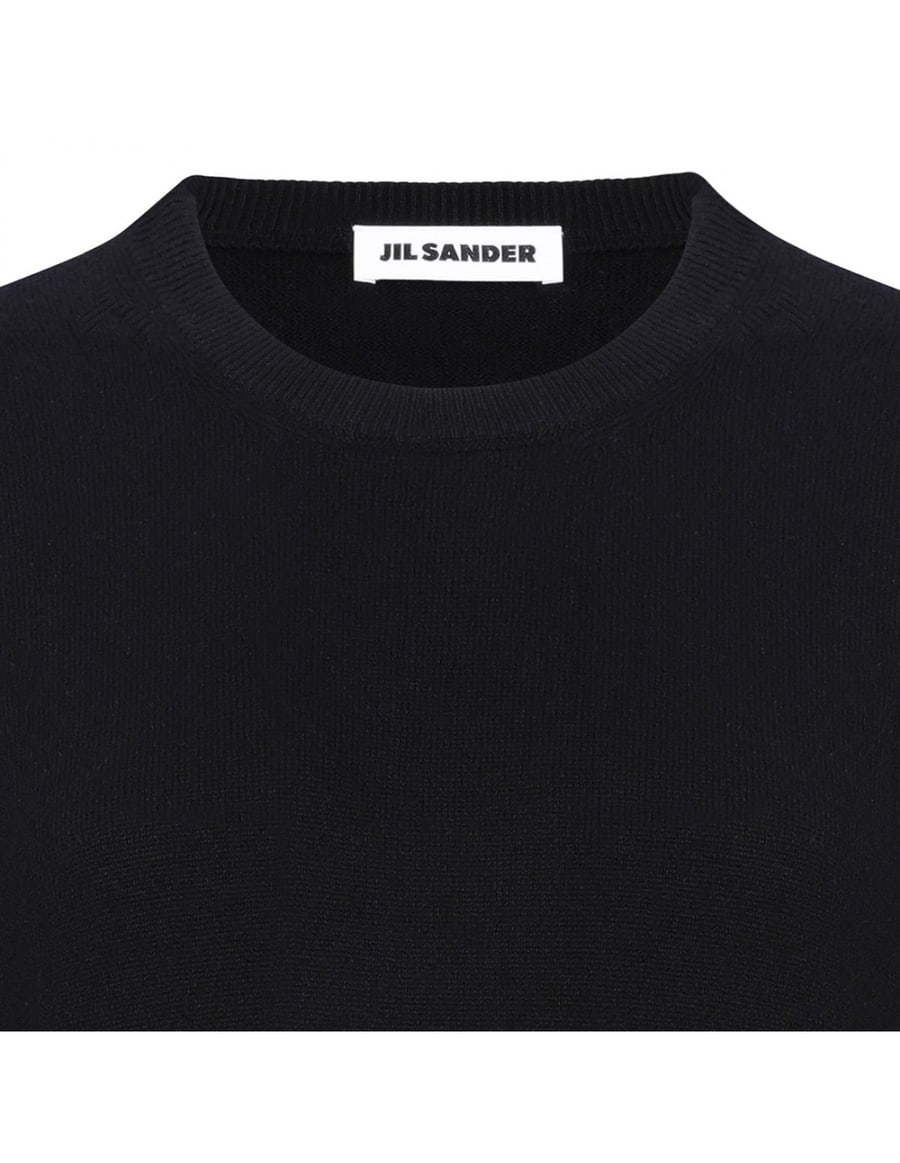 Jil Sander Black virgin wool sweater, view 4