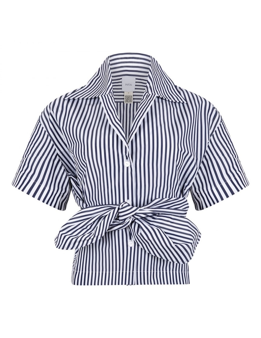 PATOU Faille knotted shirt, view 2